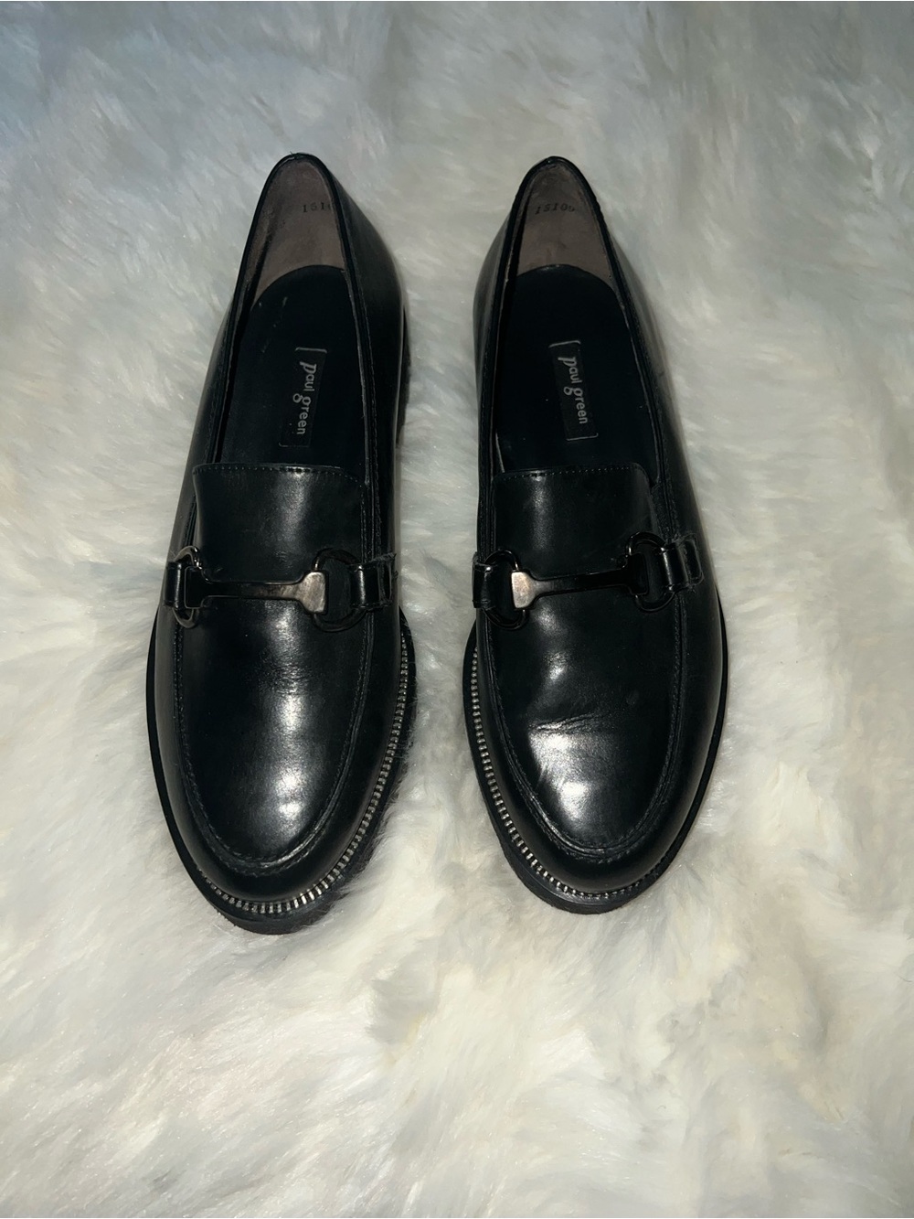 Paul Green Black Leather Horsebit Loafers - Men's Slip-On Dress Shoes